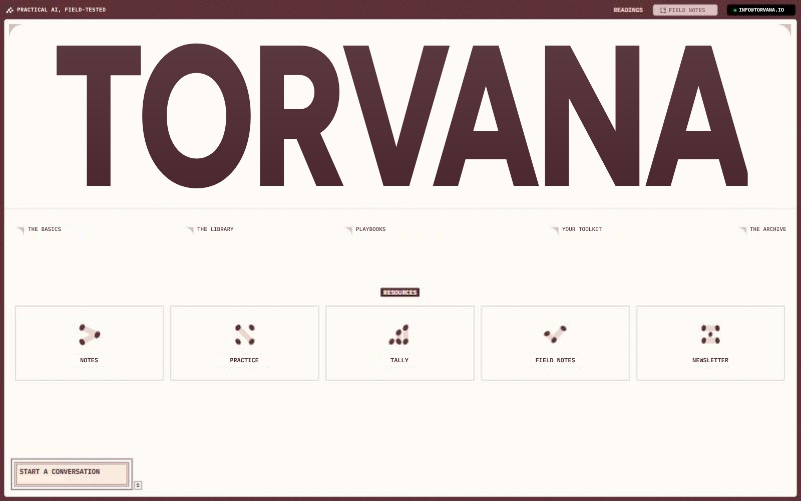 Today: the firm’s name in huge letters fills the first screen above resource tiles